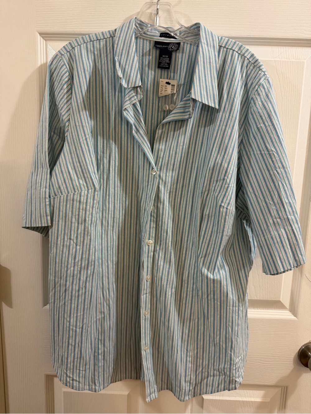 Venezia Jeans Striped Button-Down Shirt Size 18/20